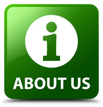 About us green square button Stock Illustration
