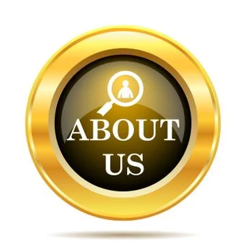 About us icon. internet button on white background.. Illustrazione stock