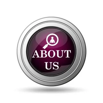  about us icon. internet button on white background.. 스톡 일러스트