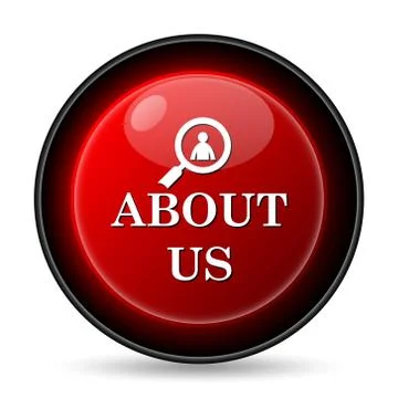 About us icon. internet button on white background.. Illustrazione stock