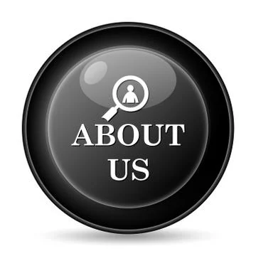 About us icon. internet button on white background.. Stock Illustration