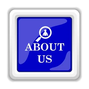 About us icon. Internet button on white background.. Illustrazione stock