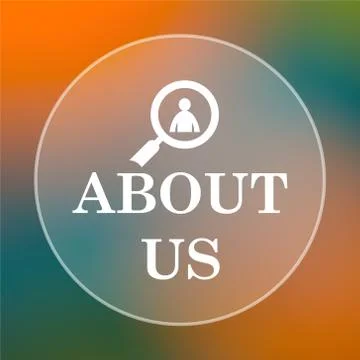 About us icon. Internet button on colored  background.. 스톡 일러스트