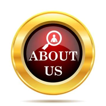 About us icon. Internet button on white background.. Stock Illustration