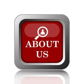 About us icon. Internet button on white background. Illustrazione stock