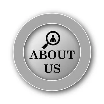 About us icon. Internet button on white background.. Stock Illustration