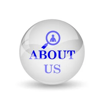 About us icon. Internet button on white background.. Stock Illustration