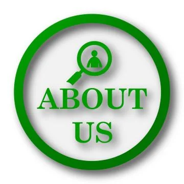 About us icon. Internet button on white background.. Stock Illustration