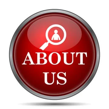 About us icon. Internet button on white background.. Stock Illustration