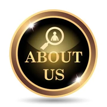 About us icon. Internet button on white background.. Stock Illustration