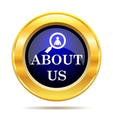 About us icon. Internet button on white background.. Stock Illustration