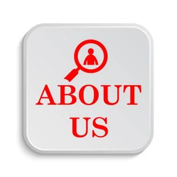 About us icon. Internet button on white background.. Stock Illustration