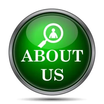 About us icon. Internet button on white background.. 스톡 일러스트