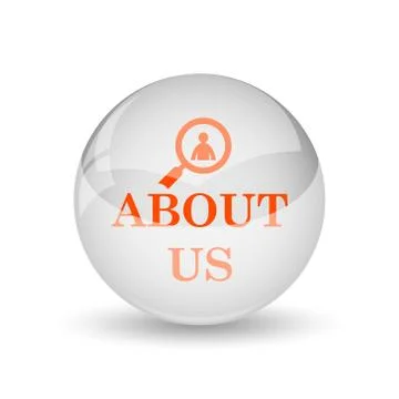 About us icon. Internet button on white background.. Stock Illustration