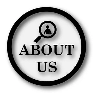 About us icon. Internet button on white background.. Stock Illustration