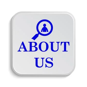 About us icon. Internet button on white background.. Stock Illustration