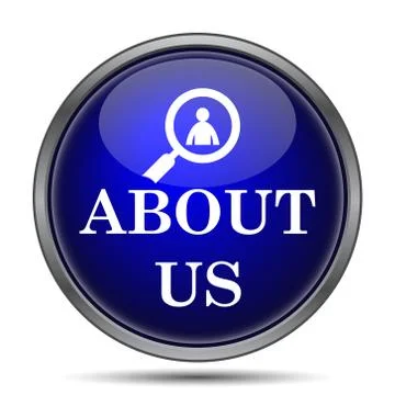 About us icon. Internet button on white background.. Stock Illustration
