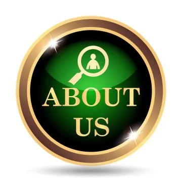 About us icon. Internet button on white background.. Stock Illustration