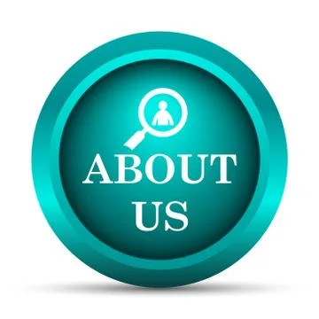 About us icon. Internet button on white background.. 스톡 일러스트