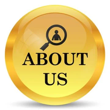 About us icon. Internet button on white background.. 스톡 일러스트