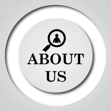About us icon. Internet button on white background.. Stock Illustration