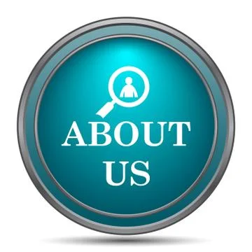 About us icon. Internet button on white background.. Illustrazione stock