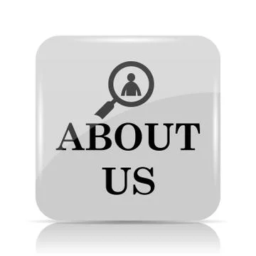 About us icon. Internet button on white background.. Stock Illustration