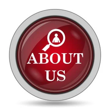 About us icon. Internet button on white background.. 스톡 일러스트