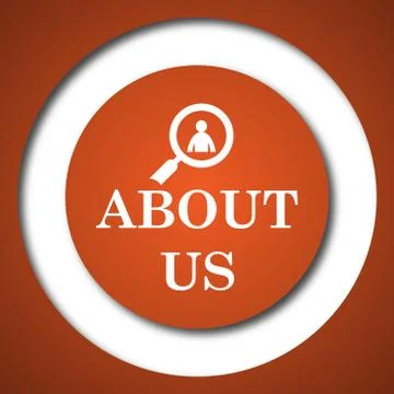 About us icon. Internet button on white background. . Illustrazione stock