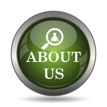 About us icon. Internet button on white background. . Stock Illustration