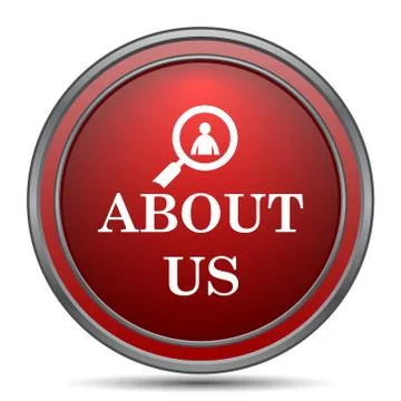 About us icon. Internet button on white background.. Stock Illustration