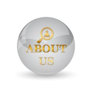 About us icon. Internet button on white background. . Stock Illustration