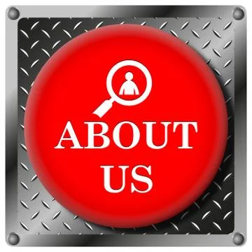 About us metallic icon Illustrazione stock