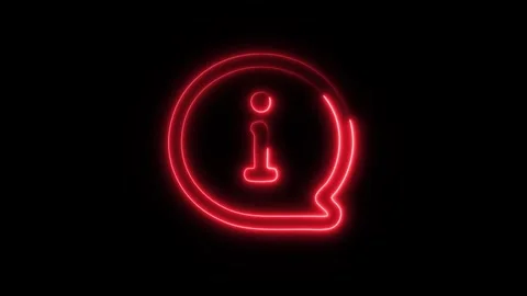 About Us Outline Icon in HD Video Neon Animation Stock Footage 304555593