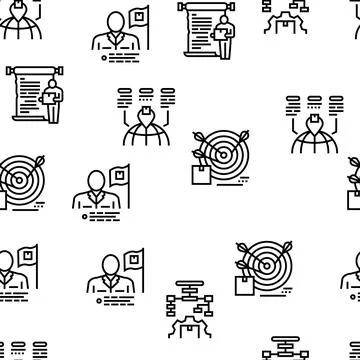 About Us Presentation Vector Seamless Pattern Illustrazione stock