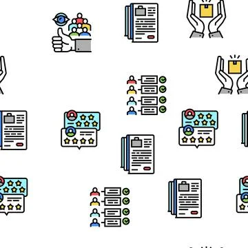 About Us Presentation Vector Seamless Pattern イラスト素材