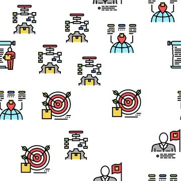 About Us Presentation Vector Seamless Pattern Stockillustratie