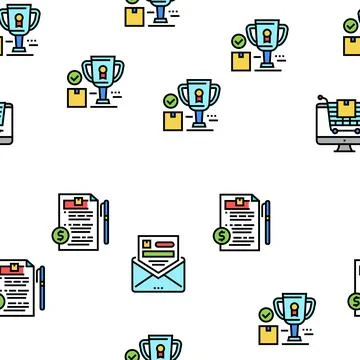 About Us Presentation Vector Seamless Pattern Illustrazione stock