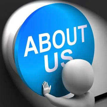 About us pressed shows who we are section Иллюстрация