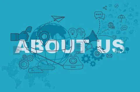 About us website banner concept Stock Illustration