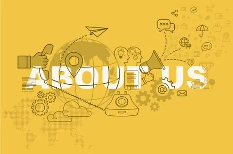 About us website banner concept Stock Illustration