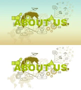 About us website banner concept Stock-Illustration