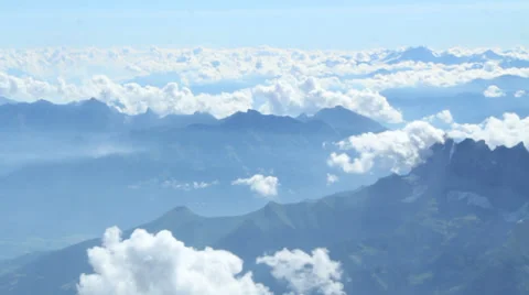 Above the Alps from plane Stock-Footage 27574790