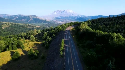 Above the Ashen Canvas: A Drone's View of Mt. St. Helens Stock Footage 251791530