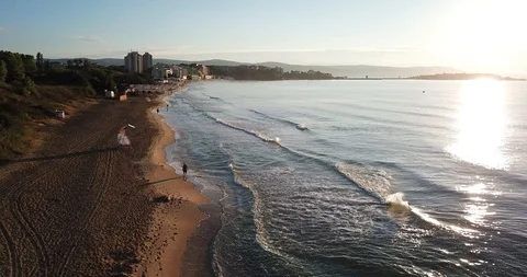 Above the beach Stock Footage 92445133