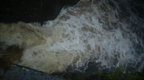Above churning falls Stock Footage 43766618