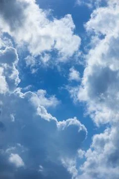 Above cloud blue sky background only Foto stock