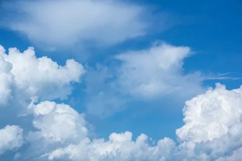 Above cloud blue sky background only Stock Photos