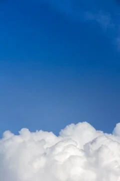 Above cloud blue sky background only Stock Photos