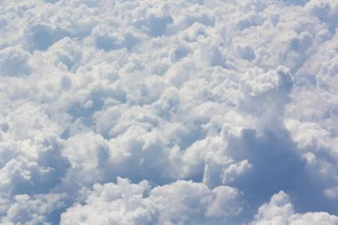 Above cloud blue sky background only Stock Photos